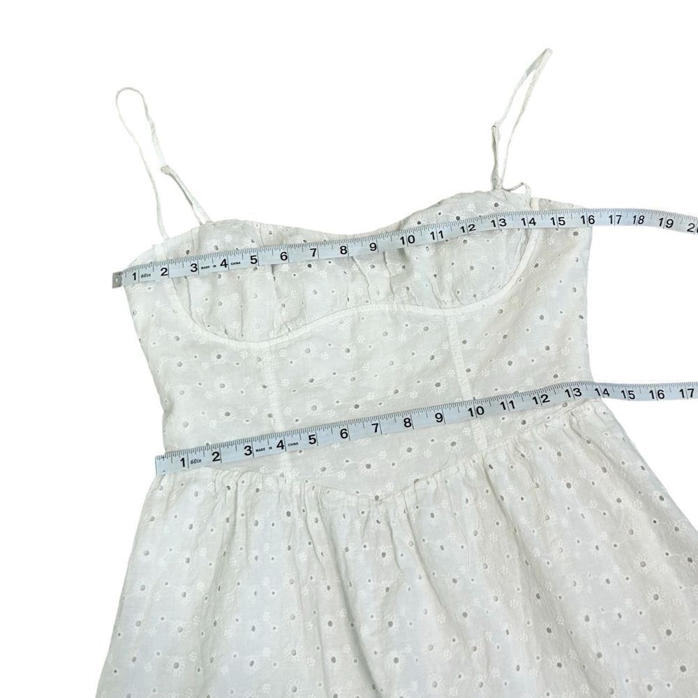 Princess Polly Mckilah Eyelet Cotton Minidress In White size 6 - Picture 6 of 8